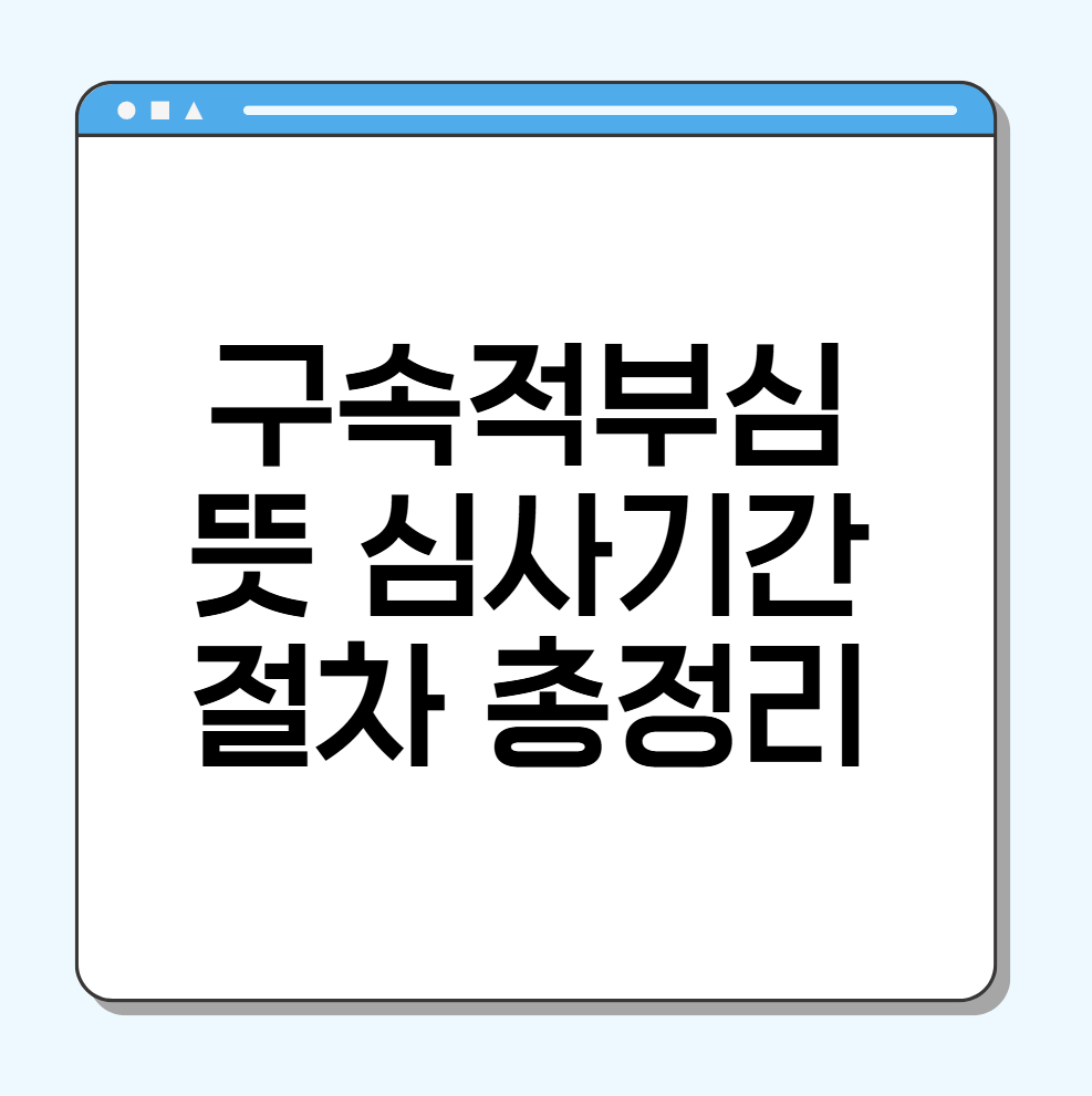 구속적부심 뜻